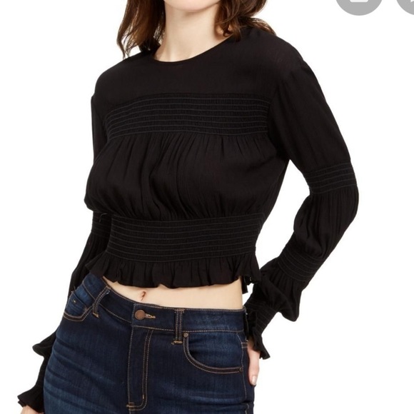 New - RUCHED RUFFLED BLOUSE - Picture 3 of 6